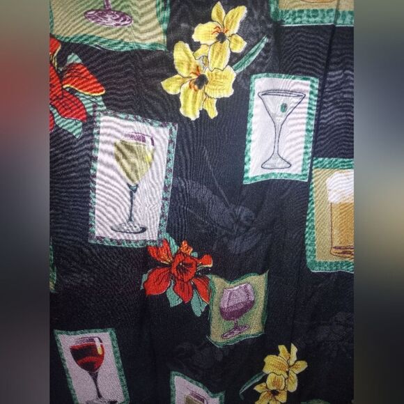 Blackwood Cocktail Print Hawaiian Shirt Size 3X NWOT P2P 31 In Length 33 - Picture 4 of 6